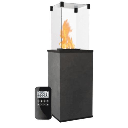 Газовий обігрівач Kratki PATIO MINI керамограніт BLEND NERO - пульт (8,2 кВт)