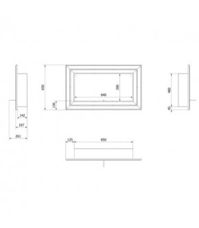 Біокамін Kratki JULIET 1100 з сертифікатом TUV ЧОРНИЙ
