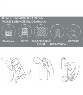 Термостійка фарба "Hansa" 400 мл (аерозоль)