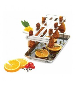 Стійка для курячих крильців, сталева