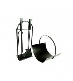 Набір для каміна "Смолоскип" з корзиною для дров "Смолоскип"