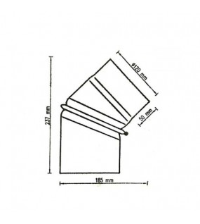 Коліно стальне Ø180/45 регульоване