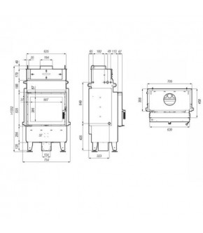 Камінна топка з водяним контуром Defro Home NAVI SM