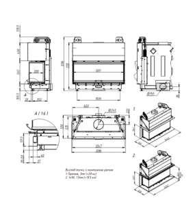 Камінна топка Gavryliv&Sons 37x120x37x54