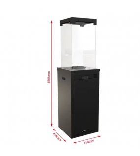 Газовий обігрівач Kratki PATIO LIGHT чорний (8,0 кВт)