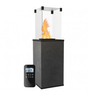 Газовий обігрівач Kratki PATIO MINI керамограніт BLEND NERO - пульт (8,2 кВт)