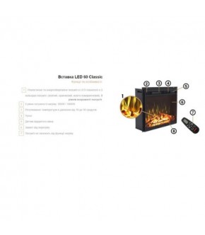 Електрична вставка Aflamo LED 60 CLASSIC Електрична вставка Aflamo LED 60 CLASSIC
