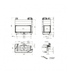 Повітряна камінна топка Gavryliv&Sons 120х51х54 Гільйотина