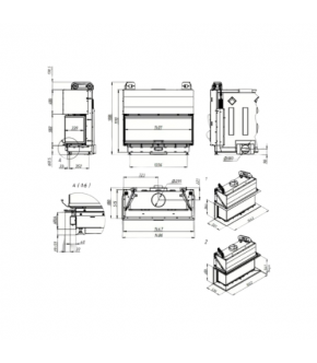 Повітряна камінна топка Gavryliv&Sons 34x140x34x54