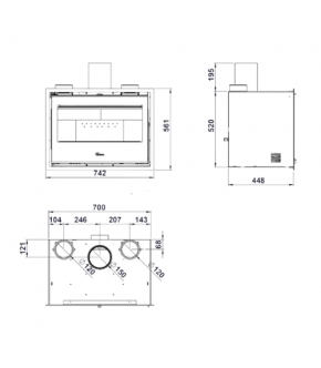 Камінна топка Gold 700 Plus