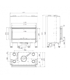 Камінна топка Itaca 120V C/V ECO