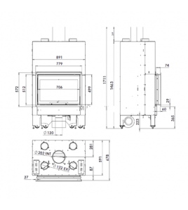 Камінна топка Itaca 80V C/V ECO
