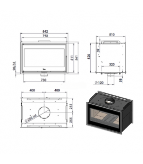 Камінна топка Nickel 800 DC
