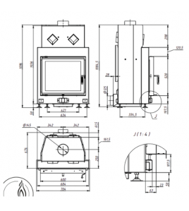 Повітряна камінна топка Gavryliv&amp;Sons 60x52