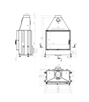 Камінна топка M-FIRE 80 Портальний (17kW)