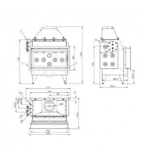 Камінна топка з водяним контуром Inca 100 Boiler Basic