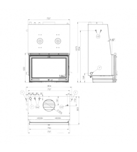 Камінна топка з водяним контуром Sarria 20 Boiler