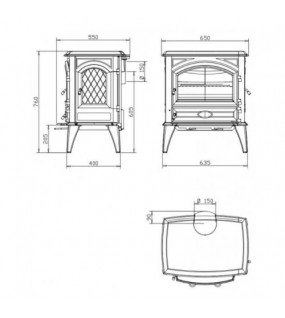 Піч-камін Dovre 640 WD/E8