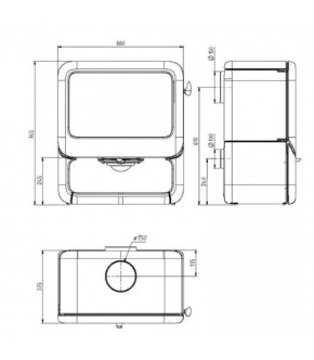 Піч-камін Dovre ROCK 500WB