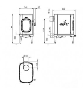 Піч-камін Dovre Saga 101