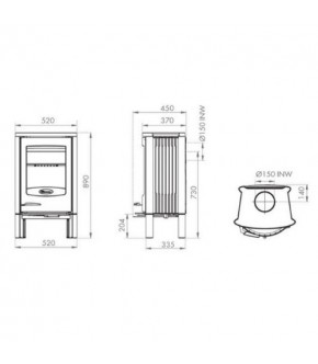 Піч-камін Dovre Astro 2/L