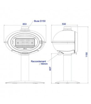 Піч-камін Invicta BRIO SUR PIED