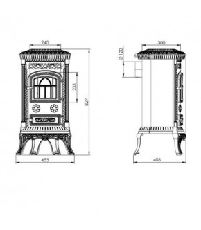 Піч-камін Nordflam PLATO