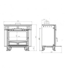 Піч-камін Plamen GLAS FRANKLIN