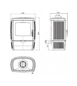 Піч-камін Plamen ALBERTO
