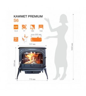 Піч-камін Kawmet Premium SPHINX