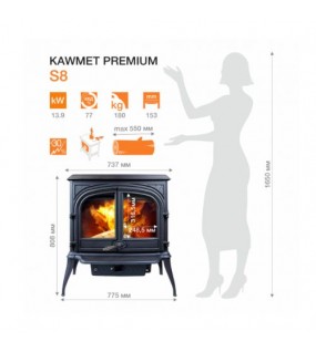 Піч-камін Kawmet Premium Helios