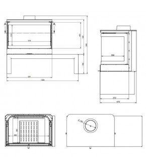 Піч-камін KFD STO Max 14 3F
