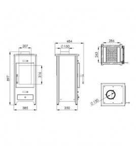 Піч-камін Hitze LEGNO