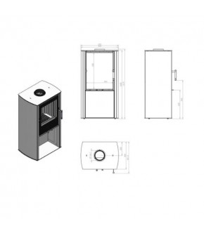 Піч-камін Hitze CANE S