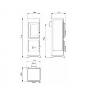 Піч-камін Thorma Bozen b Cappuccino