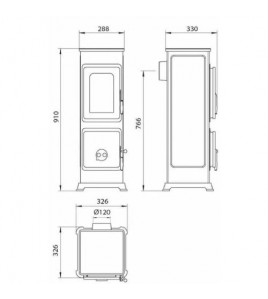 Піч-камін Thorma BOZEN b white