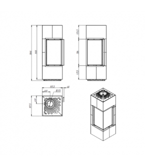 Акумуляційна піч кутова Gavryliv&Sons AP40x40x80