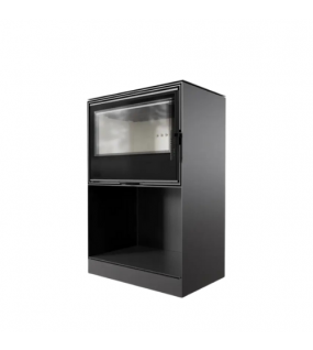 Сталева піч-камін Kratki KARI 80 Ø 180 з вбудованою нішою для дров (12 кВт)