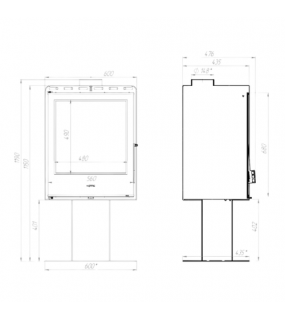 Піч сталева M-Fire Santorini на нозі (12kW)