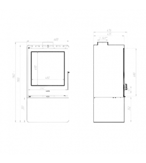 Піч сталева M-Fire Santorini з дровником (12kW)