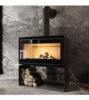 Піч сталева M-Fire Rodos з дровником (15kW)
