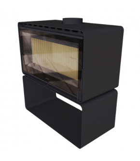 Піч сталева M-Fire Rodos з дровником (15kW)