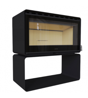 Піч сталева M-Fire Rodos з дровником (15kW)