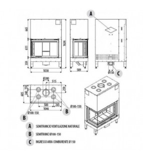 Камінна топка MCZ PLASMA 95 DX/SX