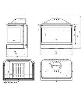 Камінна топка KFD ECO MAX 7 3F basic з шибером