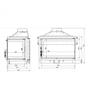 Камінна топка KFD ECO MAX 7 R standart