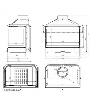 Камінна топка KFD ECO iMAX 7 3F standard з шибером