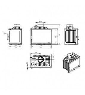 Камінна топка Nordflam ETNA Ліве скло