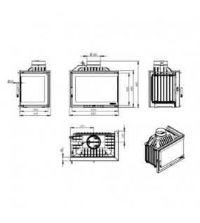 Камінна топка Nordflam ETNA Праве скло