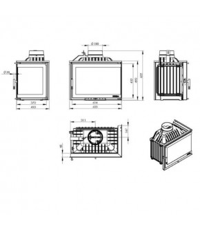 Камінна топка Nordflam PARMA Праве скло